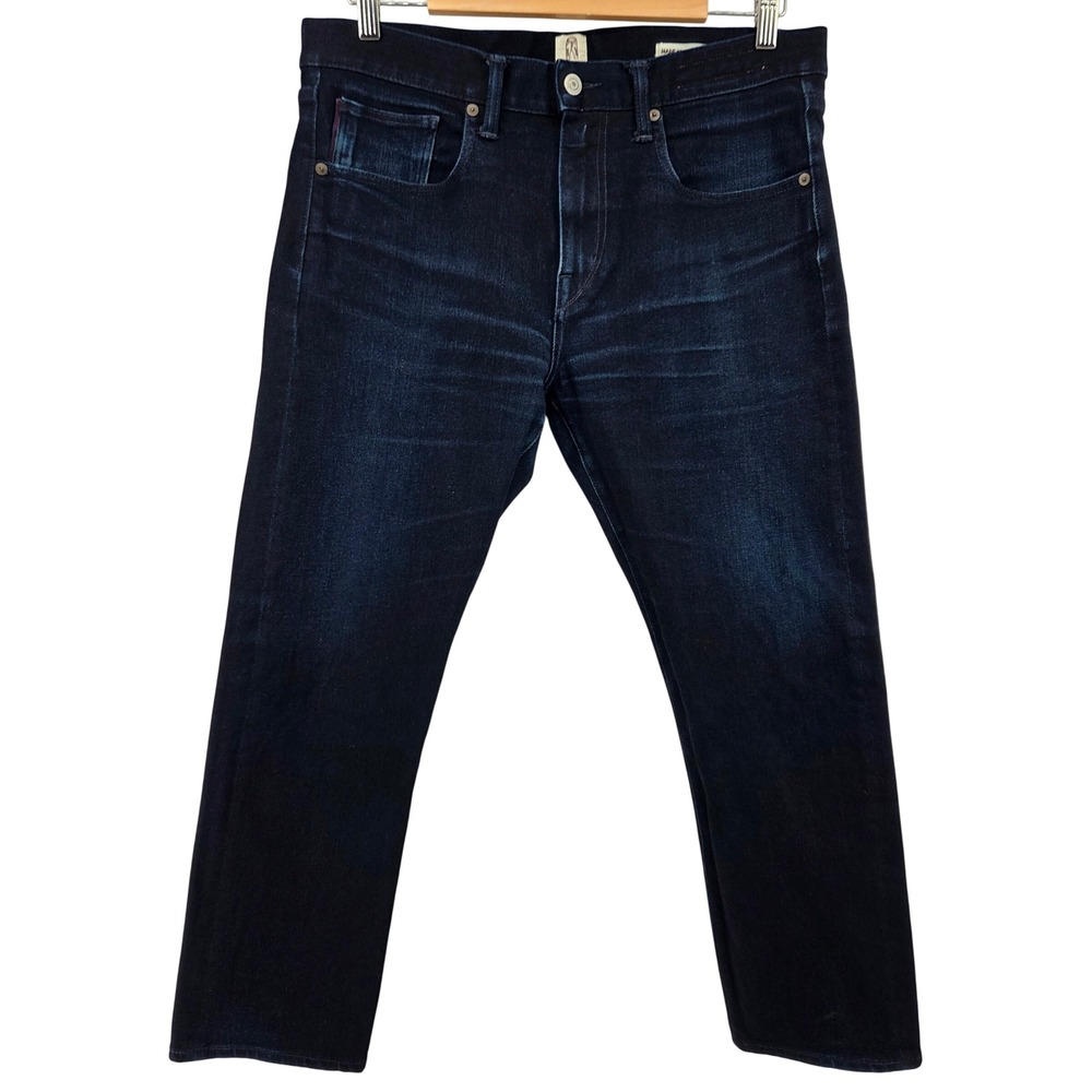 Hiroshi Kato The Scissors Slim Tapered Jeans 34 Indigo Black Raw Selvedge Denim
